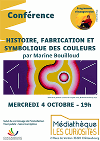 conference Histoire Fabrication Symbolique des couleurs Marine Bouilloud